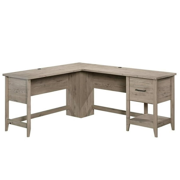 Scranton & Co L-Shaped Contemporary Engineered Wood Computer Desk in Laurel Oak