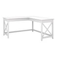 thumbnail image 1 of Scranton & Co L Shaped Contemporary Engineered Wood Desk in White, 1 of 7