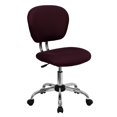 thumbnail image 1 of Scranton & Co Mid-Back Mesh Task Office Chair in Burgundy, 1 of 7