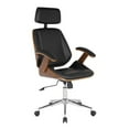 thumbnail image 1 of Scranton & Co Modern Century Faux Leather Office Chair in Black, 1 of 5