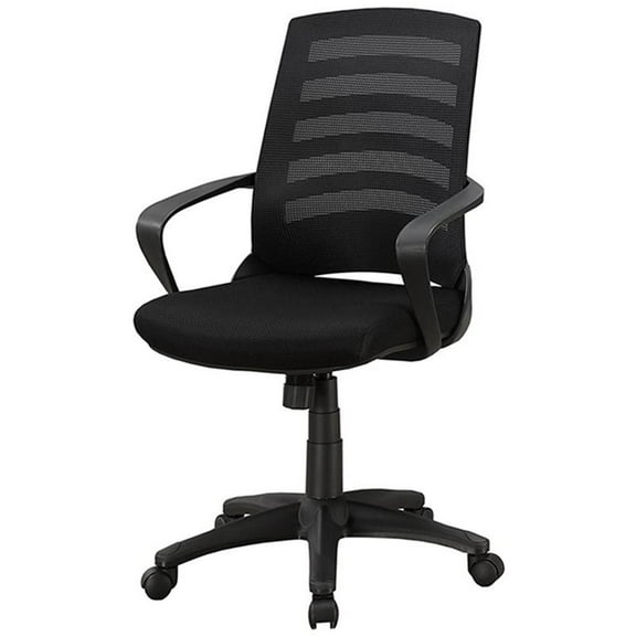 Scranton & Co Modern Ergonomic Swivel Office Chair in Black