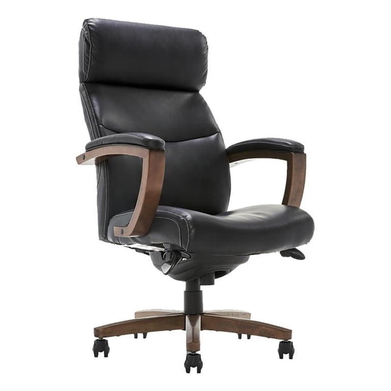 Scranton Co Modern Faux Leather/Wood Executive Office Chair in