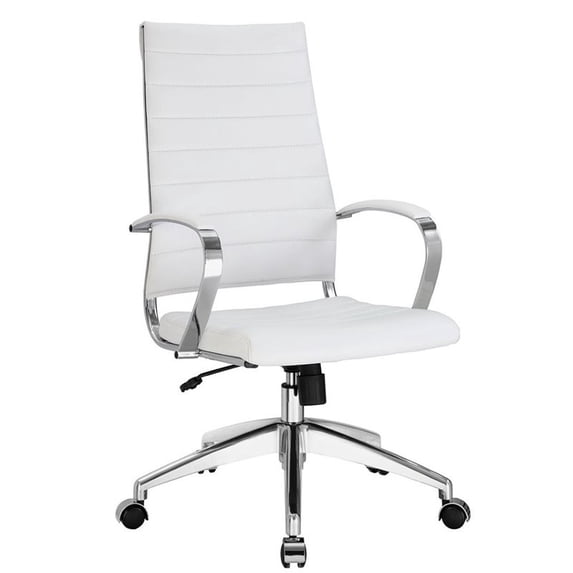 Scranton & Co Modern High Back Office Chair in White