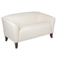 thumbnail image 1 of Scranton & Co Modern LeatherSoft Sloping Arms Loveseat in White, 1 of 7