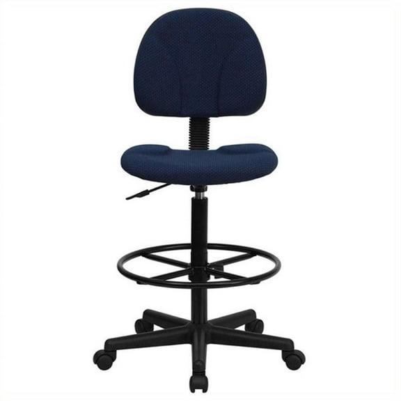 Scranton & Co Patterned Ergonomic Drafting Chair in Blue