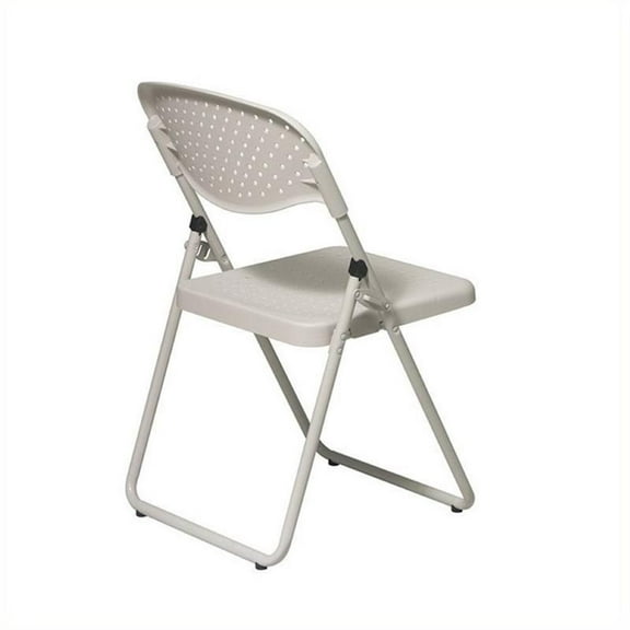 Scranton & Co Plastic Folding Chair in Beige (Set of 4)