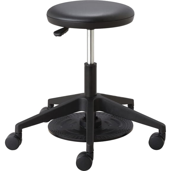 Scranton & Co Products Foot Pedal Lab Stool 3437BL Black Vinyl