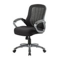 thumbnail image 1 of Scranton & Co Ribbed High Back Mesh Chair in Black, 1 of 6