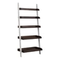 thumbnail image 1 of Scranton & Co Rubberwood White Leaning Bookcase with 5 Graduated Shelves, 1 of 8