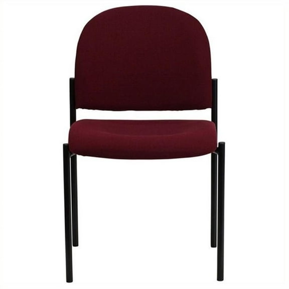 Scranton & Co Side Stacking Chair in Black and Burgundy