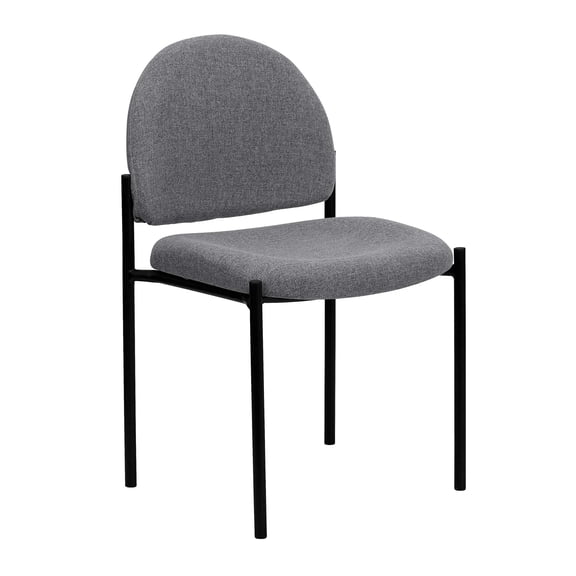 Scranton & Co Stacking Side Stacking Chair in Black and Gray