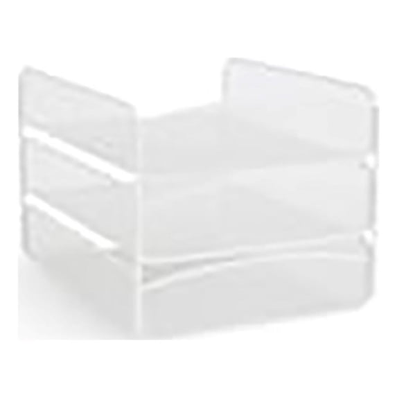 Scranton & Co Steel Metal Desk Organizer with 3 Interlocking Trays in White