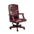 thumbnail image 1 of Scranton & Co Traditional Faux Leather High-Back Tufted Executive Chair in Red, 1 of 7