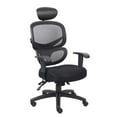thumbnail image 1 of Scranton & Co Transitional Fabric Multi-Function Headrest Task Chair in Black, 1 of 4