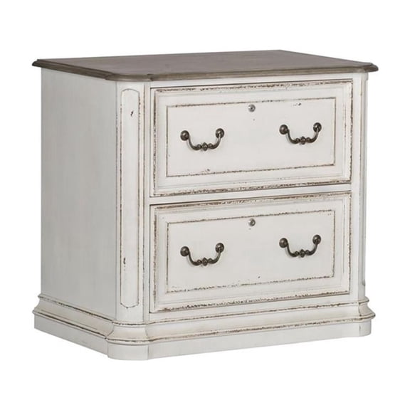 Scranton & Co White Jr Executive Media Lateral File with Canted Corners