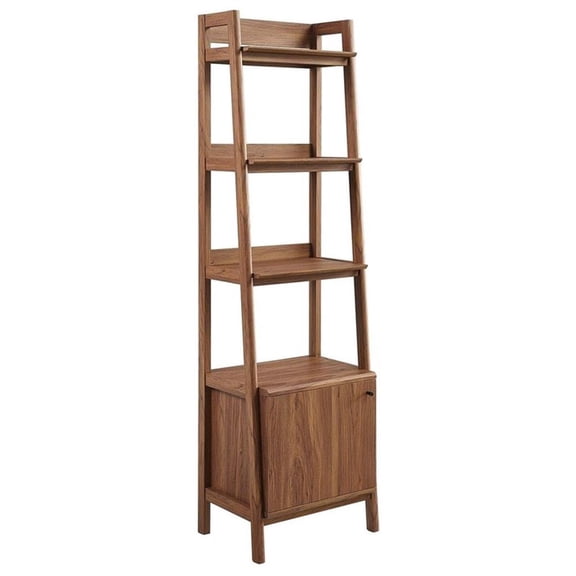 Scranton & Co Wood Bookshelf with Concealed Storage Walnut 71"H x 20.5"W x 15"D