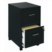 Scranton & Co 18" Deep 2 Drawer Mobile Smart File Cabinet in Black