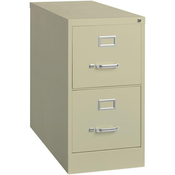 Scranton &amp; Co 26.5" Deep Commercial Grade 2 Drawer Letter File Cabinet in Putty