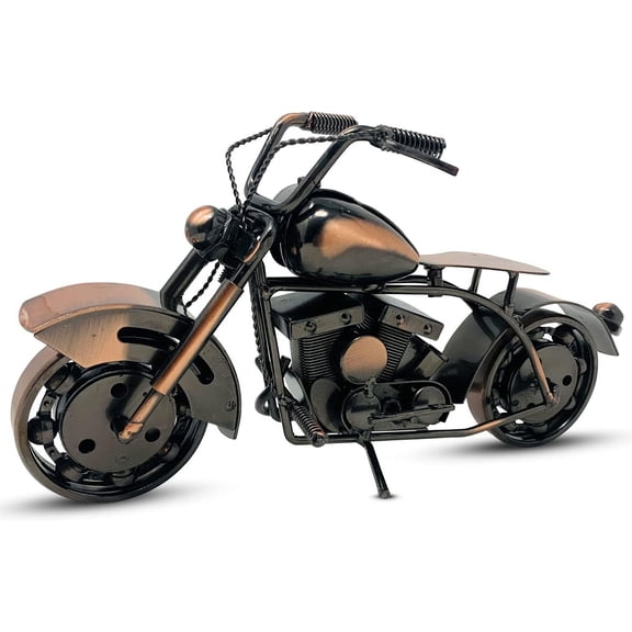 Scrap Cycles Handmade Metal Motorcycle Model - Unique Rider Gifts, Vintage Bike Sculpture Art for Man Cave, Office, Home