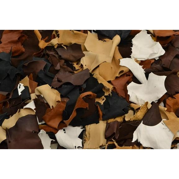 - Scrap Deerskin Leather 1lb 1/2-1 Hand Size Pieces 2-4 oz Buckskin Leather Hides Black/Browns/White