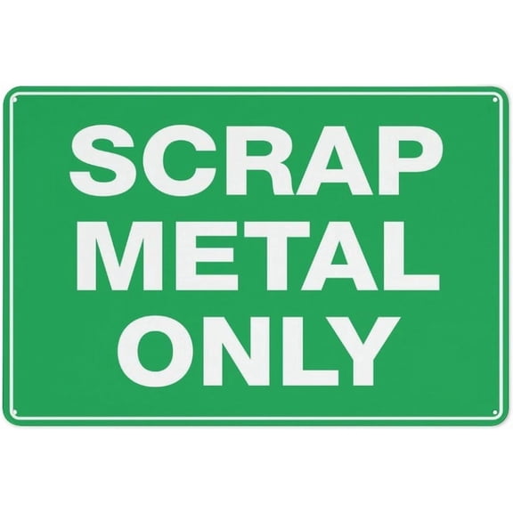Scrap Metal Only Waste Sorting Metal Sign 8x12 Inch Material Separation Wall Plaque for Factory Yard Workshop Indoor Outdoor Industrial Storage Recycling Area Reminder Decor