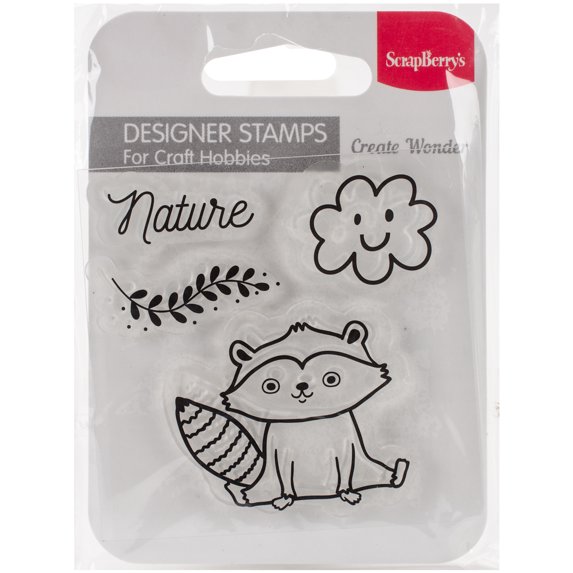 ScrapBerry's Forest Friends Clear Stamps 2.7"X2.7"-Nature
