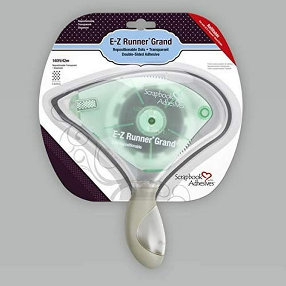 "Scrapbook Adhesives by 3L Tape Dispenser E-Z Runner Grand Repo Dots, us:one size, Clear, Made in Denmark By BcTlyInc"