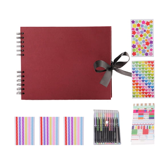 Scrapbook Album 80 Pages Thick Paper Photo Album Memory Book with Accessories for Scrapbooking Art & Craft Project