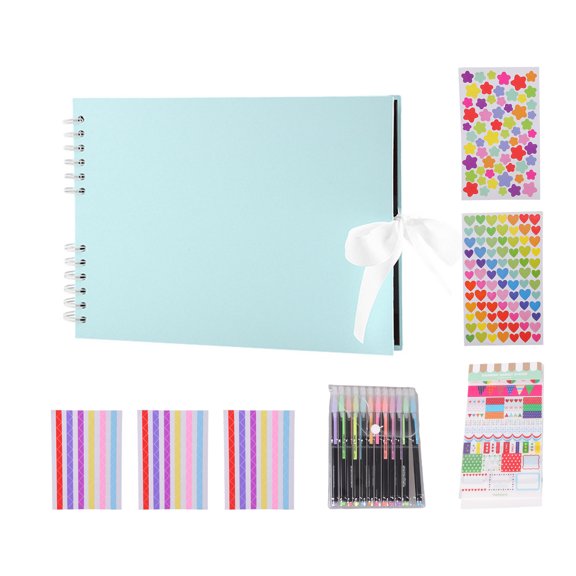 Scrapbook Album 80 Pages Thick Paper Photo Album Memory Book with Accessories for Scrapbooking Art & Project