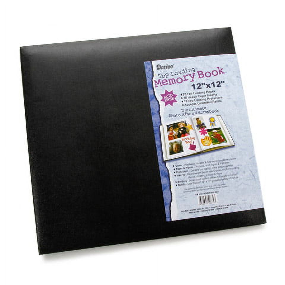 Scrapbook Black 12X12 With 10 Top Load Page Protectors
