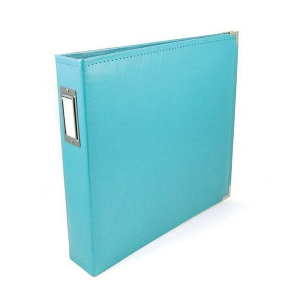 Scrapbook Classic Leather 3 Ring Album Aqua 12X12