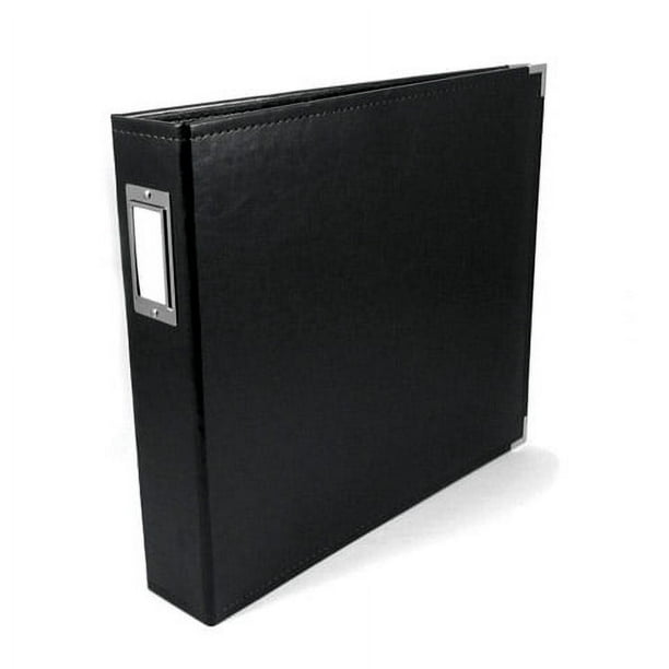 Scrapbook Classic Leather 3 Ring Album Black 12X12