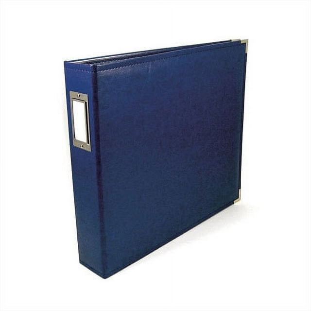 Scrapbook Classic Leather 3 Ring Album Blue 12X12