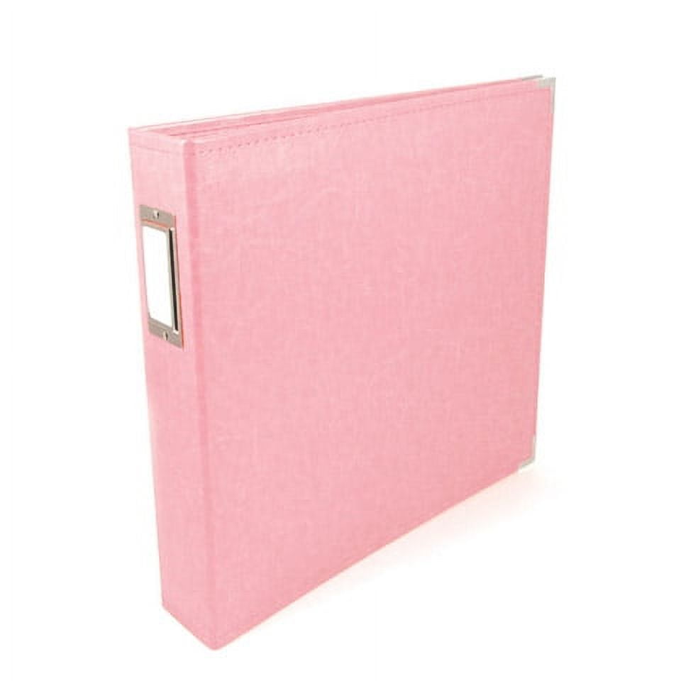 THE PAPER STUDIO 12x12 3-RING SCRAPBOOK ALBUM 30 SHEET PROTECTORS glitter  pink