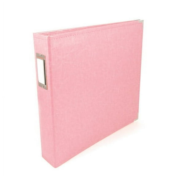 Scrapbook Classic Leather 3 Ring Album Pink 12X12