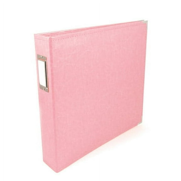 Scrapbook Classic Leather 3 Ring Album Pink 12X12
