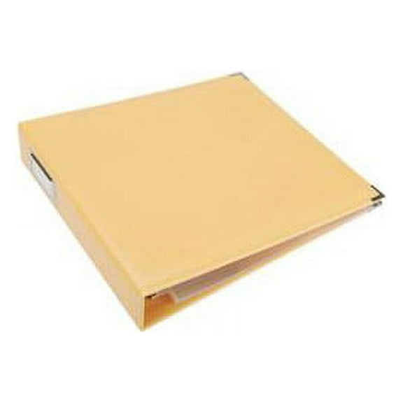 Scrapbook Classic Leather 3 Ring Album Yellow 12X12
