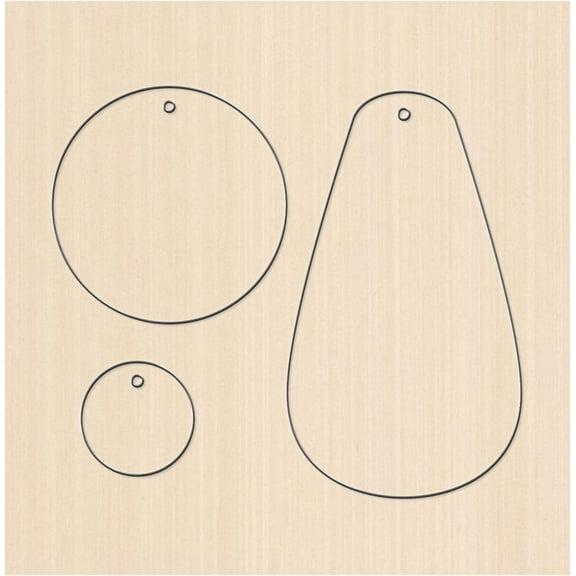 Scrapbook Embossing Wooden Die Cutting Leather Mold Circle Shape Cutting Mold for Earring Jewelry DIY Leather Crafts Making NOT forMixed Color