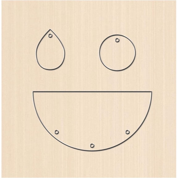 Scrapbook Embossing Wooden Die Cutting Leather Mold Half Round/Round Shape Cutting Mold for Earring Jewelry DIY Leather Crafts Making NOT for