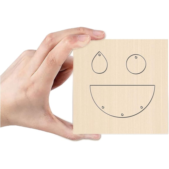 Scrapbook Embossing Wooden Die Cutting Leather Mold Half Round/Round Shape Cutting Mold for Earring Jewelry DIY Leather Crafts Making NOT for