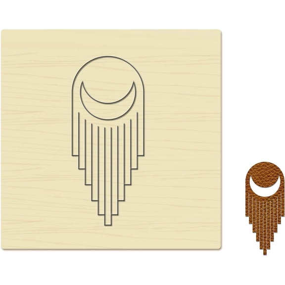 Scrapbook Embossing Wooden Die Cutting Leather Mold Tassel Shape Cutting Mold Leather Cutting Die Strip for DIY Crafts Jewelry Making and Home Decor(10x10cm)