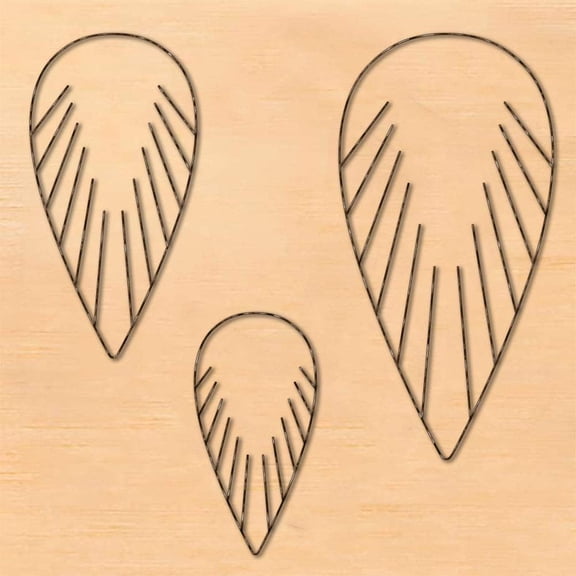 Scrapbook Embossing Wooden Die Cutting Leather Mold Teadrop Tassel Shape Cutting Mold for Earring Jewelry DIY Leather Crafts Making NOT for 1pc