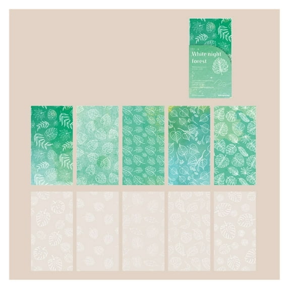 Scrapbook Paper 10 Pcs White Ink Flower Sulfate Translucent Decorative Paper DIY Scrapbook Journal Album Collage Material