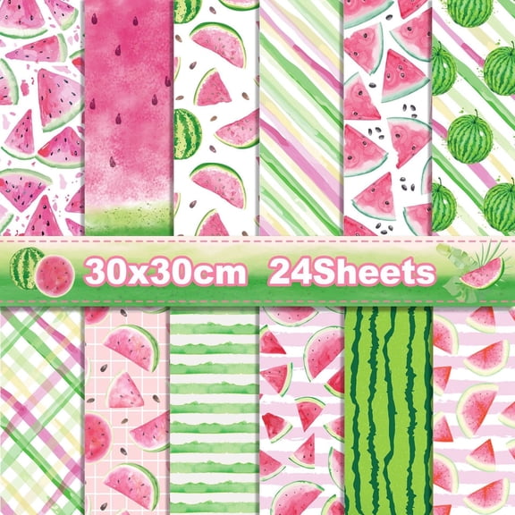 Scrapbook Paper, 12'' x 12'' 24 Sheets Double Sided Craft Cardstock Origami Colored Paper for Card Making Planner School Office Junk Journal Scrapbooking Supplies