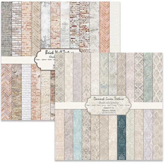 Scrapbook Paper 12x12 Double Sided Background Paper for Scrapbooking, 48 Sheets/48 Designs Decorative Craft Papers Patterned Papers for Card Making Journaling Decor (A)