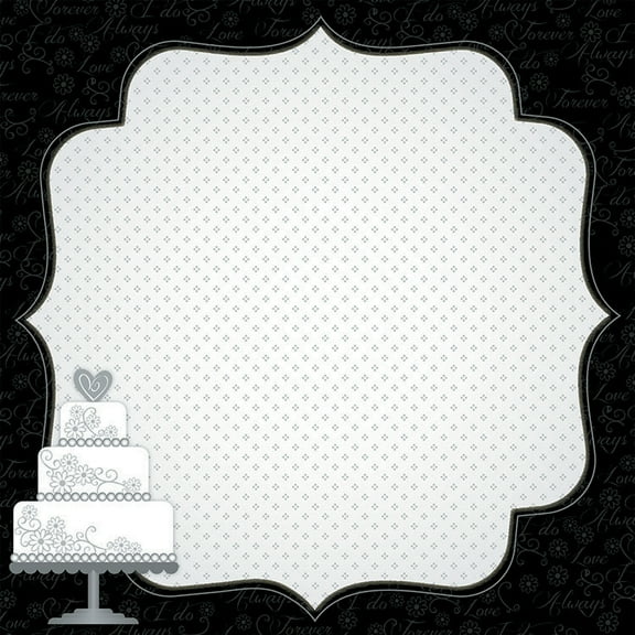 Scrapbook Paper 3D Design Wedding 12 X 12 Inches