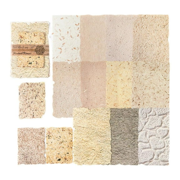 Scrapbook Paper Embossed Textured Paper Assorted Set Collage Scrapbooking T9X1