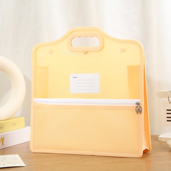 Scrapbook Paper Organizer, Portable Receipt Document Organizer, Expanding Paper Folio With Handle, Clear Portable Paper Storage, Home Office Organizer, Paper Storage for Scrapbook Sheets