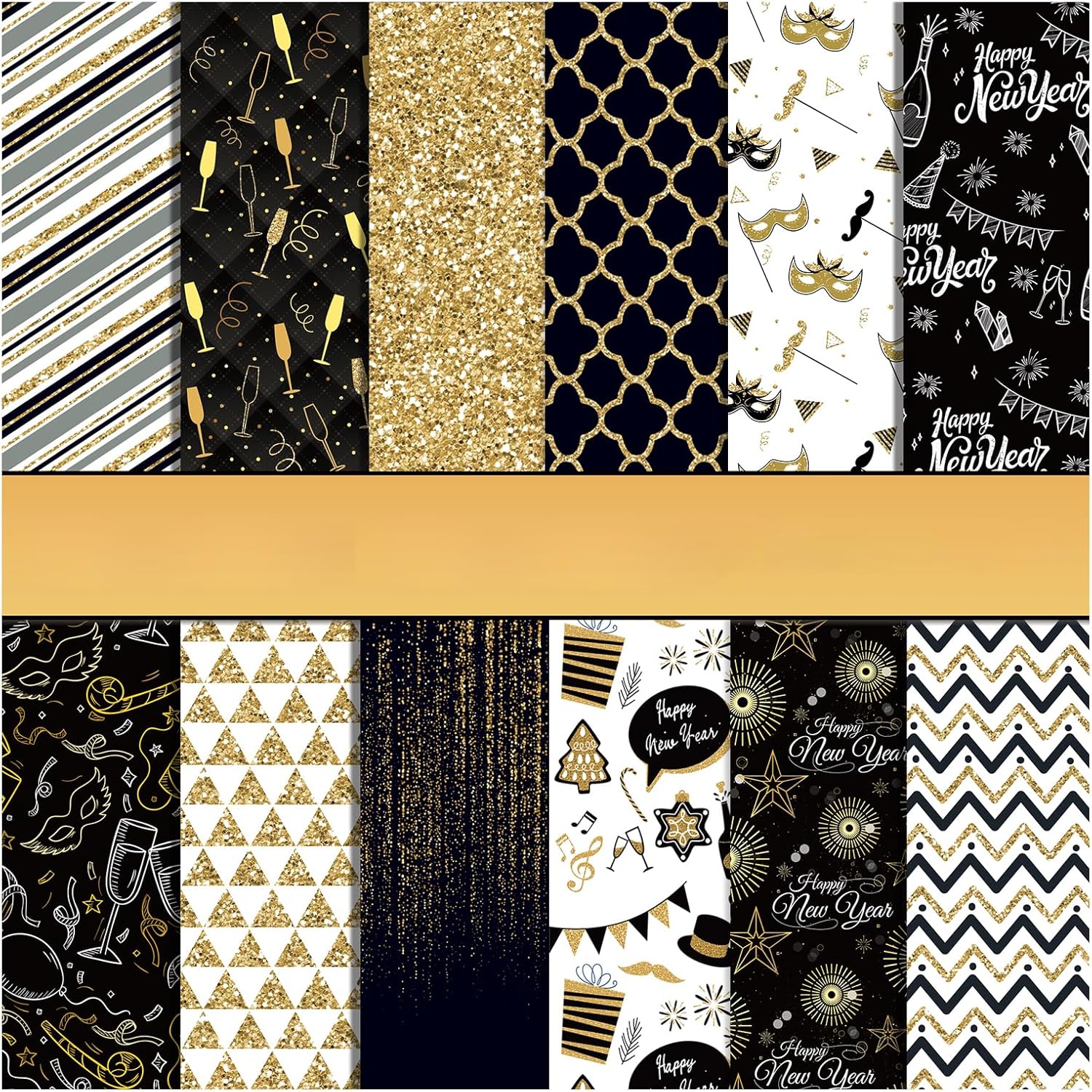 Boho Scrapbook Paper 24 Sheets - 11.8x11.8 Double Sided Cardstock With Rainbow Patterns