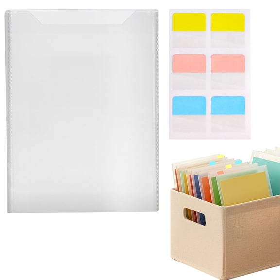 Scrapbook Paper Storage Organizer 12" X 9" Paper Storage Organizer with 100Pcs Sticky Index Tabs Holds Scrapbooking,Cardstock,Vinyl Paper,12Pcs